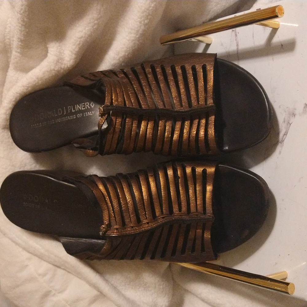 Donald J Pliner Chaya Bronze Slides